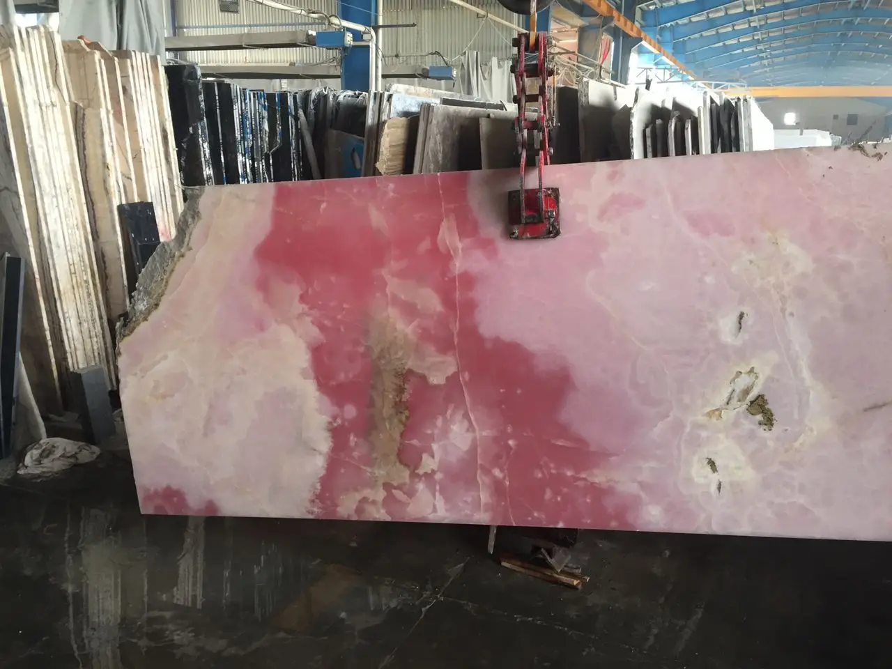Best Price Pink Onyx Stones Natural Transparent Marble for Villa and Hotel Floor and Wall Decoration Slabs Tiles- Cheap Polished