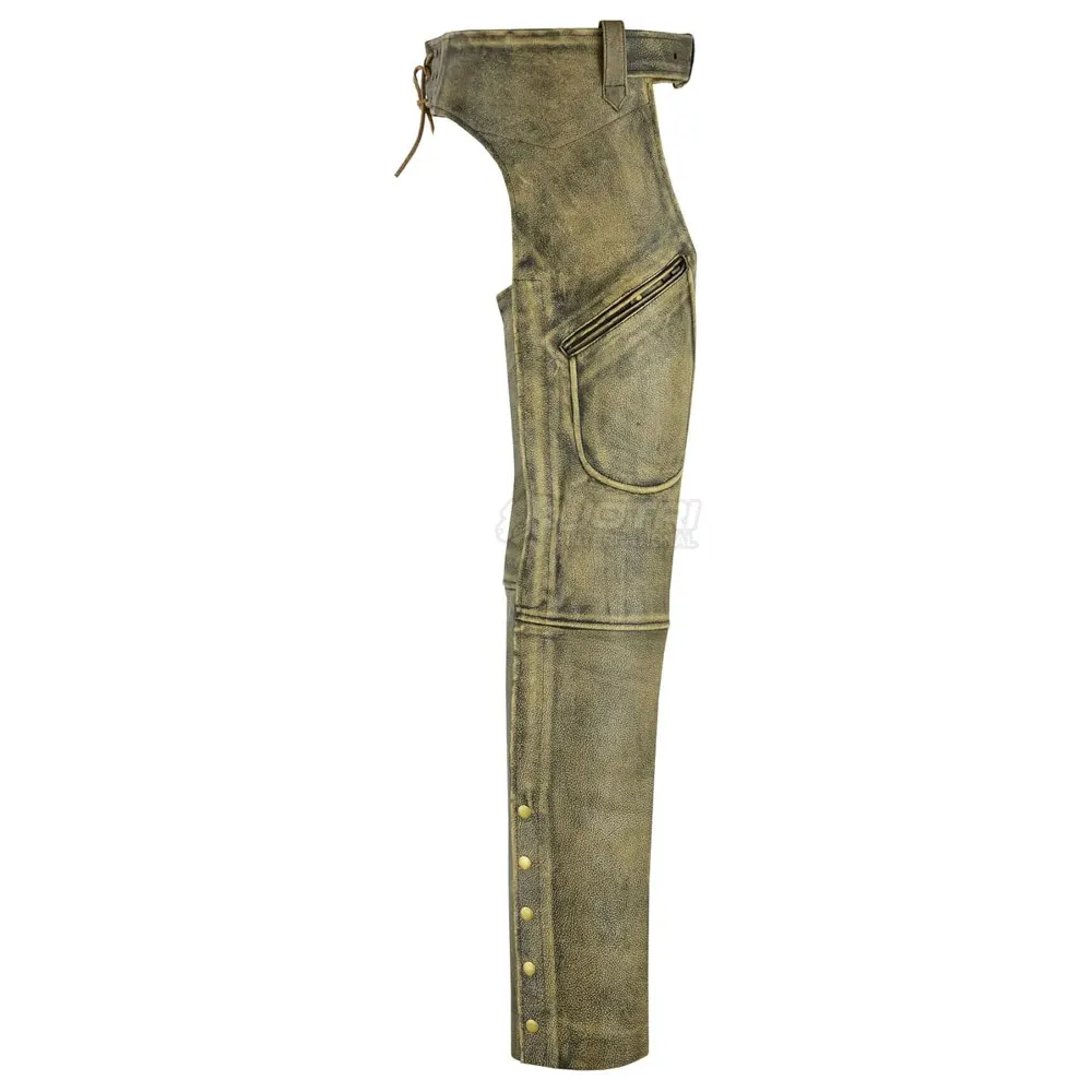 Leather Chaps With Custom Logo Custom Men Mesh Leather Chaps Best Design Breathable Hot Sale Products