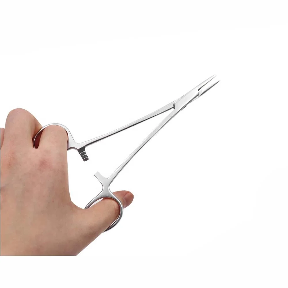 16cm18cm Stainless Steel Veterinary Needle Holder Suturing Forceps Hemostatic Pliers Livestock Pet Animal Surgical Tools