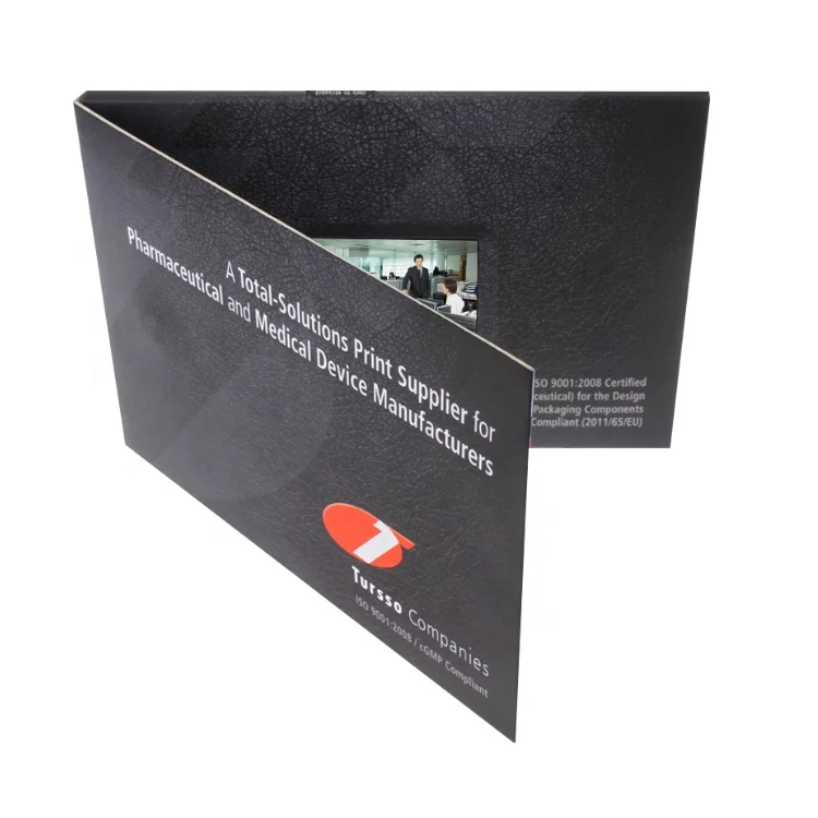 Custom 4.3 5 7 10 inch Digital Book Lcd  IPS Tft Screen video brochure For Greeting Gift Invitation Business Card Marketing