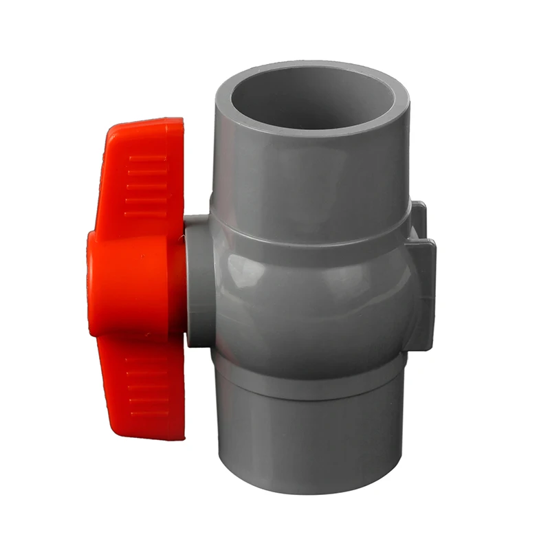High Quality PVC Ball Valve Customization Support Plastic Ball Valves All sizes Grey Color Ball Valve
