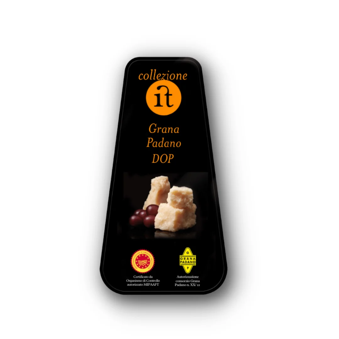 Grana Padano 10 months 150 gr fixed weight Italian Hard Cheese Brand Collezione