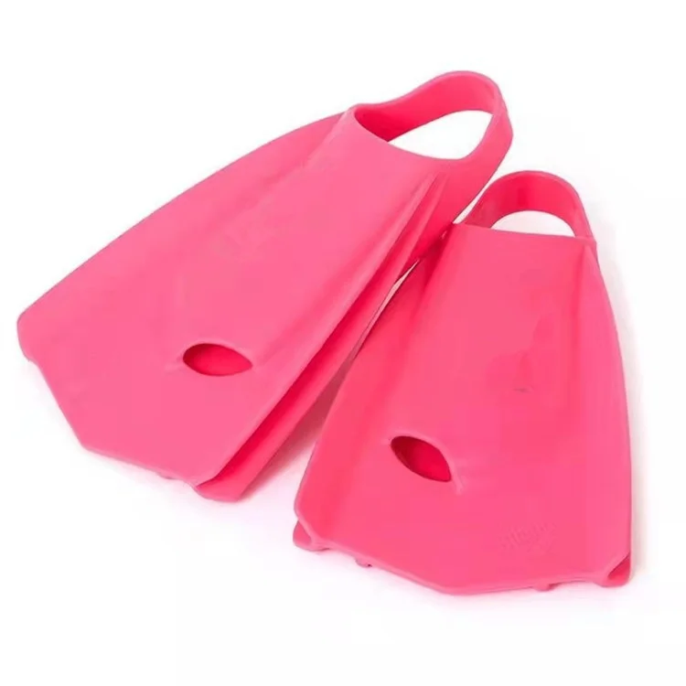 Custom Logo Print Silicone Flippers Professional Swimming and Diving Training Fins Snorkeling Equipment Adult Short Fins