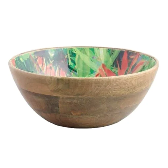 Premium Handmade Natural Mango Wood Bowls Wooden Home Decorative Table Bowl With Holes for Food