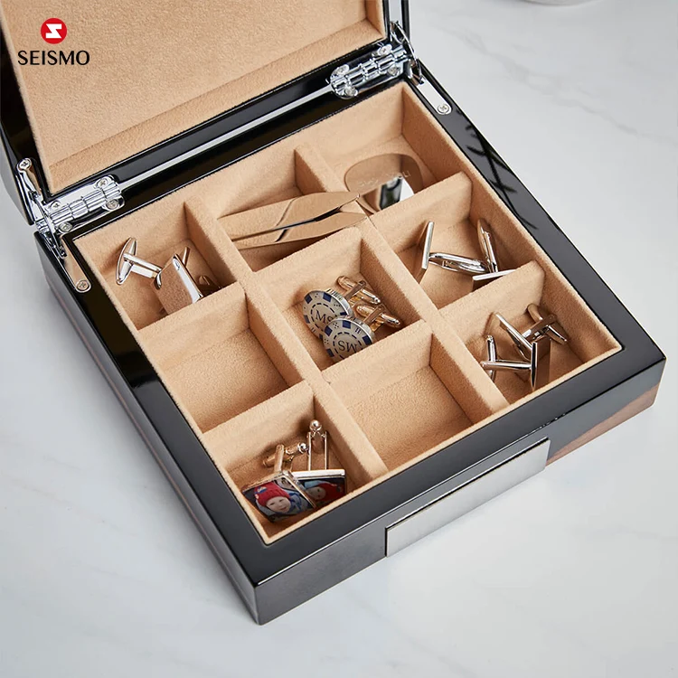 Custom Wooden Packaging Earring Jewelry Collection Storage Storage Boxes For Cufflinks Set Personalized