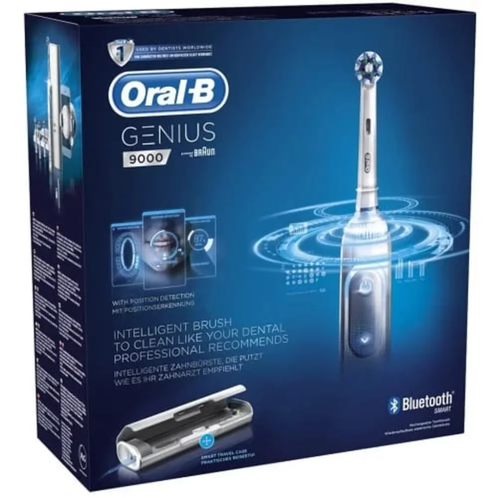 Oral-B IO Series 10 Rechargeable Electric Toothbrush With Pressure Sensor, 4 Brush Heads, Travel Case