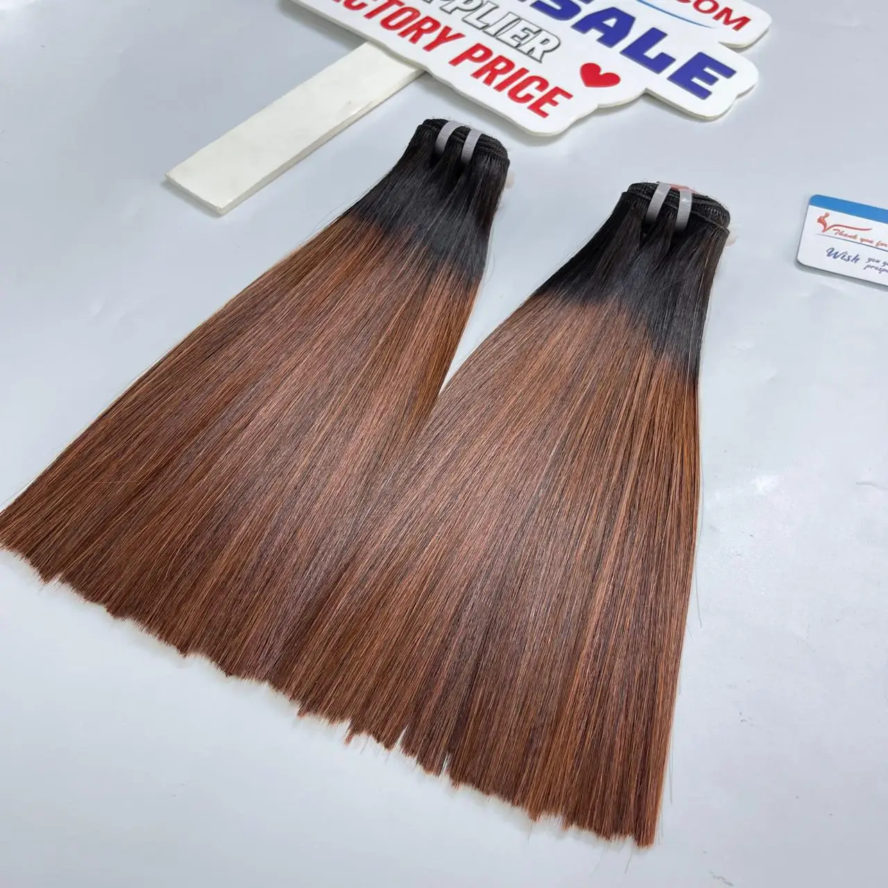 Sale Off At Wholesale Price Bonestraight Bundles Weft Thanh An Supplier Genius Weft Hair Extensions Ready to ship No Shedding