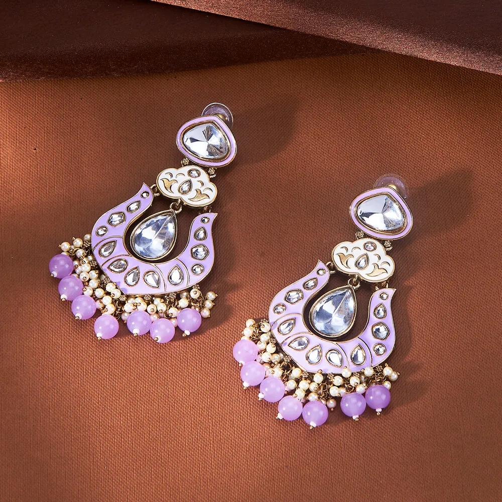 Indo Western Mehndi Plated Meenakari Style Beads Earring With Classic Look Wholesalers in India