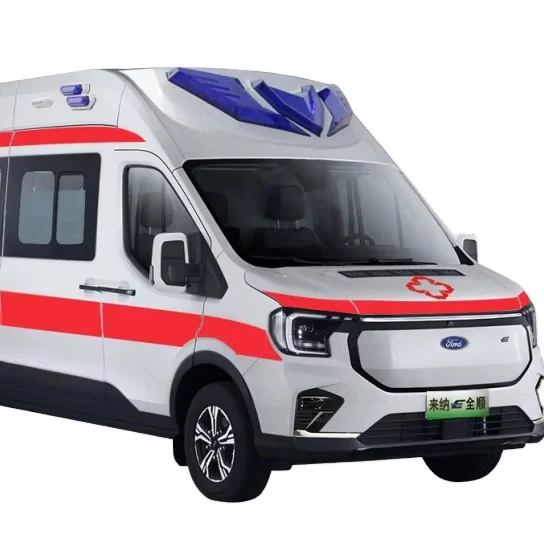 New Front Wheel Drive Ambulance Vehicle with Automatic Ambulance Stretcher Electric Transit T8 Ambulance Car for Sale