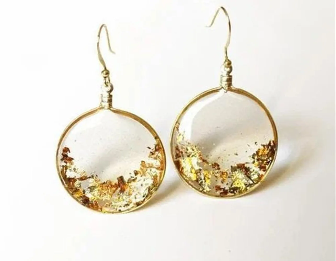 New design epoxy resin earring antique Fashion Jewelry Earrings for wholesale price epoxy resin earring genuine resin ear rings