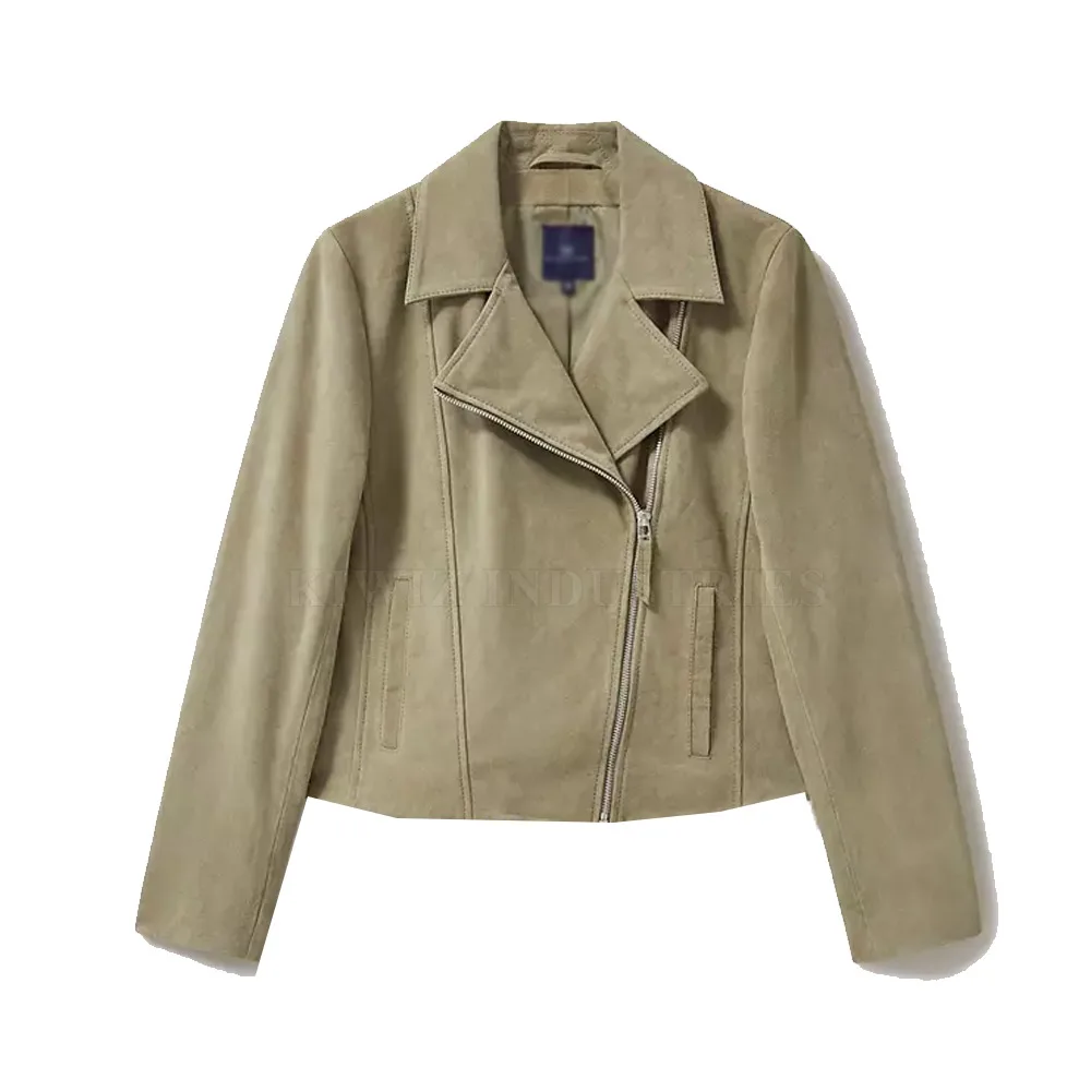 Wholesale Fashion Women Suede leather Jacket Fashion Women PU Suede leather Jacket High Quality Suede Leather Jacket