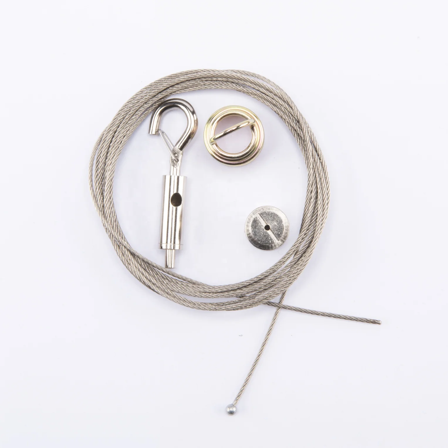 High quality adjustable 1.2 Mm Stainless Steel Wire Light Hanging Kit Swivel Adjustable Cable Gripper
