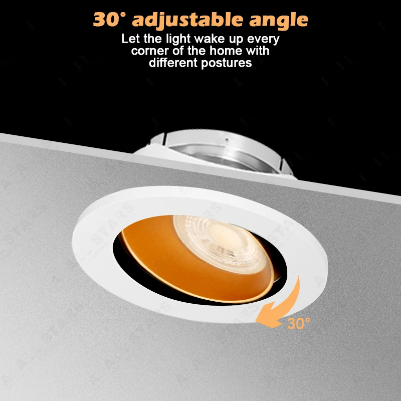 Gu10 Mr16 Recessed Downlight Fixture Aluminum With Gu10 Socket Round Down Light Frame Housing Indoor Led Spot Downlight