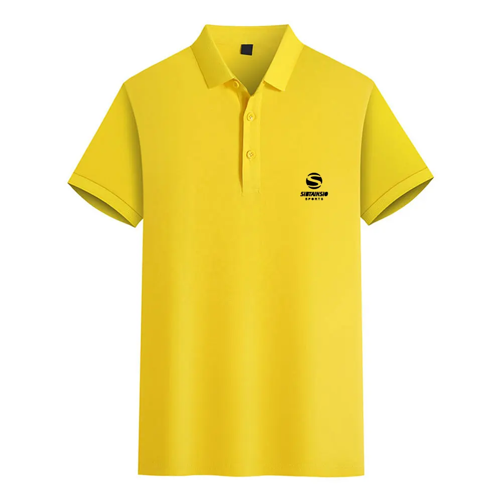 Yellow Boys Polo Collar Cotton T-Shirt Oem Top Sell High Quality Polo Shirt Custom Logo Print Cut and Sew T-Shirt