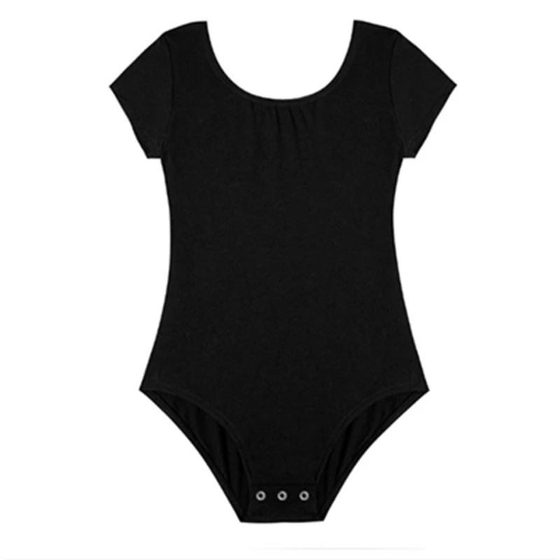 Wholesale Short Sleeve Ballet best quality  Girls Dance Clothes with the round neck and short sleeve gathering on the chest