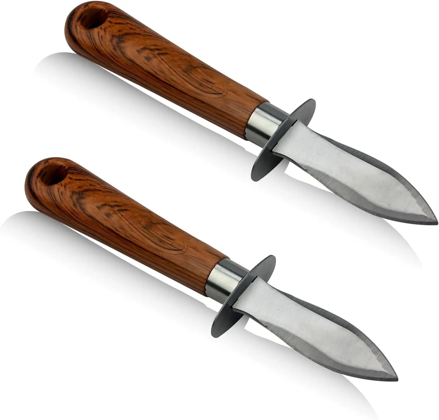 Hot Selling Shellfish Seafood Opener Tool and Wooden Handle Damascus Handmade Steel Oyster Knives for sale