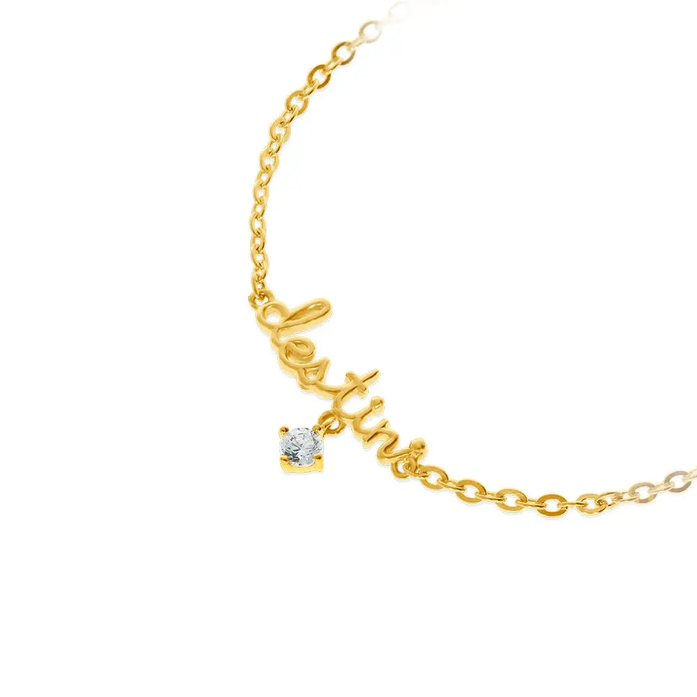Custom destiny bracelet 18k solid yellow gold bracelet women high quality jewelry manufacturer HTJ brand LPTB255