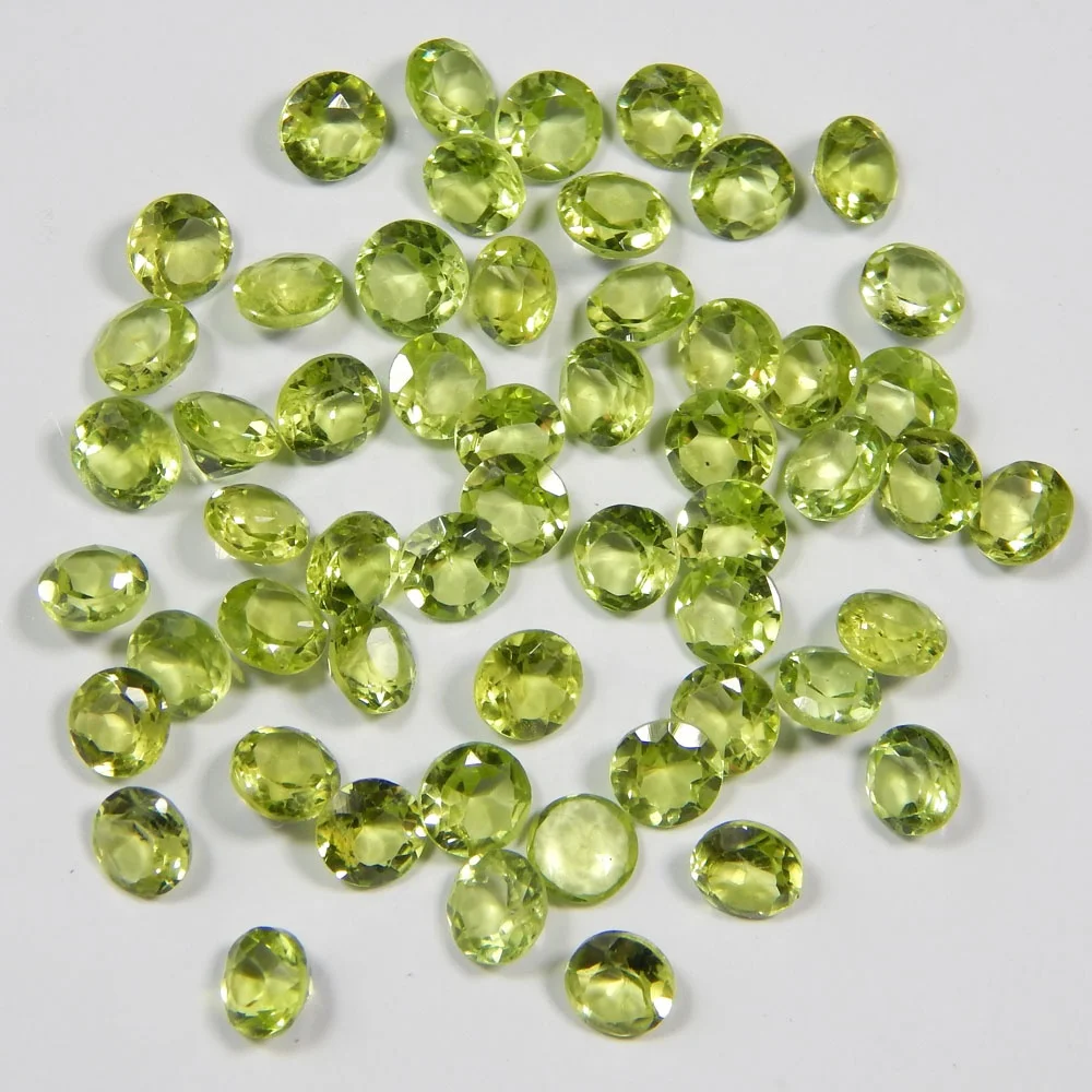 Натуральный Перидот свободная круглая огранка 4 мм драгоценный камень для изготовления ювелирных изделий без просверления незакрепленный высокого качества натуральный