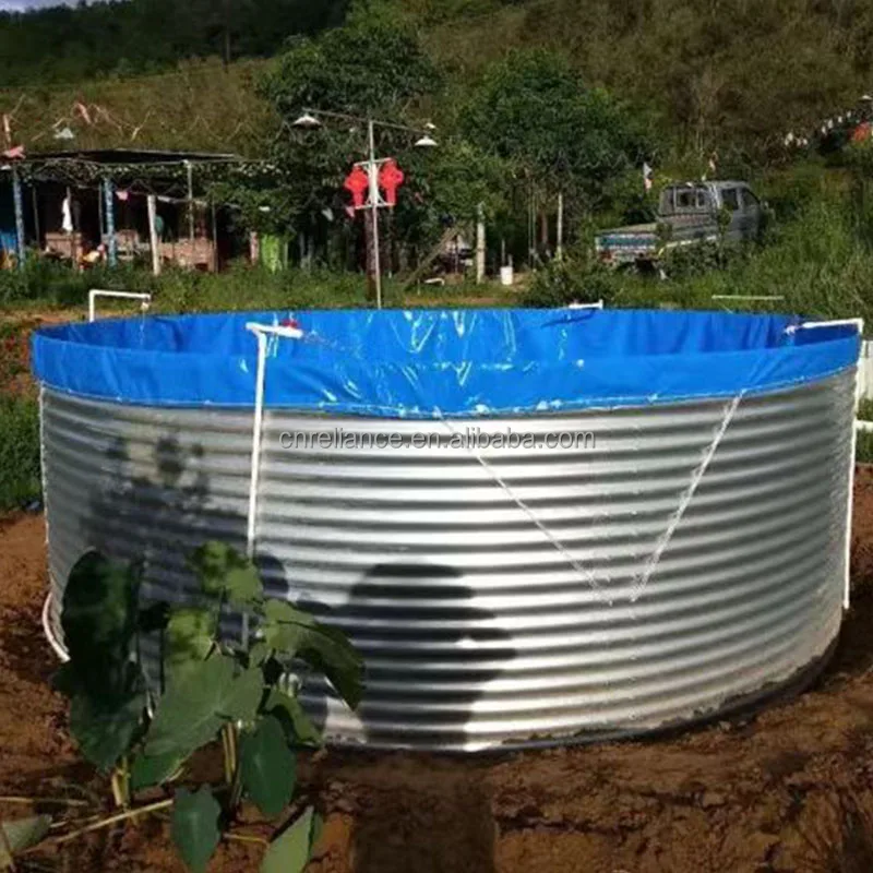 100,000 litre 100m3 galvanized corrugated steel sheet water tank used100 m3 cheap potable round hot dip water tank