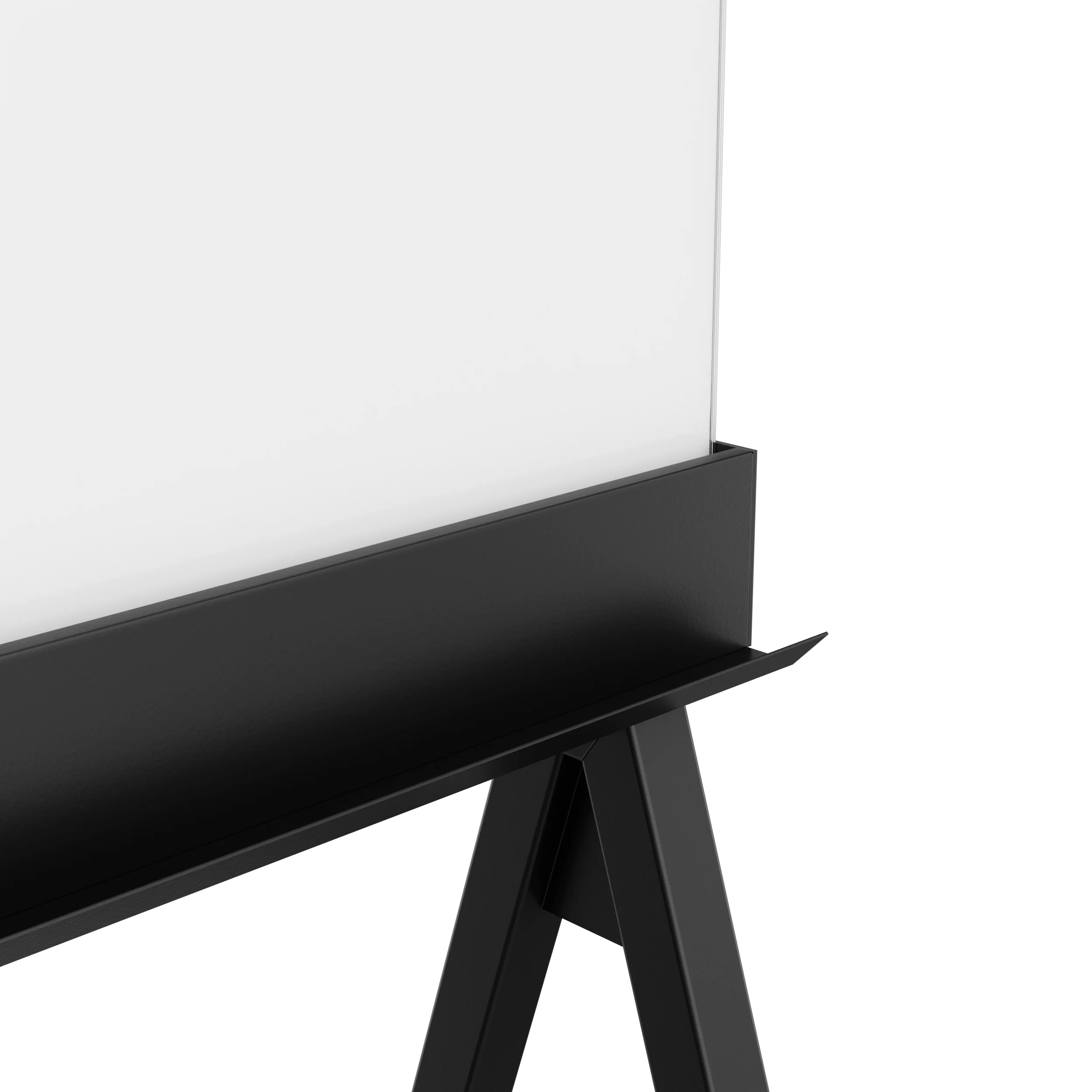 Mobile Glass Board 100 x 135 cm, 40 x 53 Dual-sided dry-erase Easy-to-clean, writable, and tempered glass surface