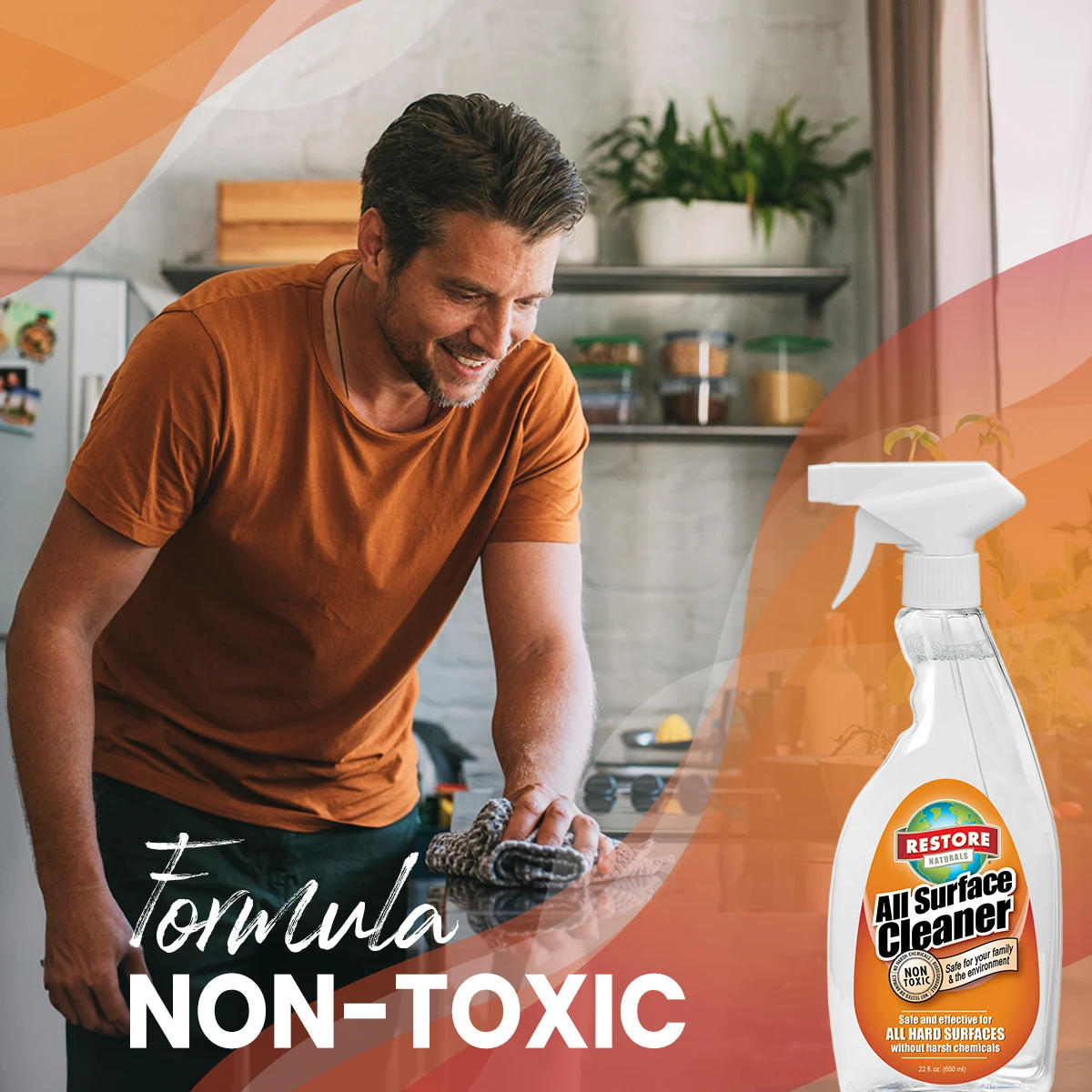 Non-toxic, Plant-Based All Surface Cleaner (22 fl. oz. / 6 pack)