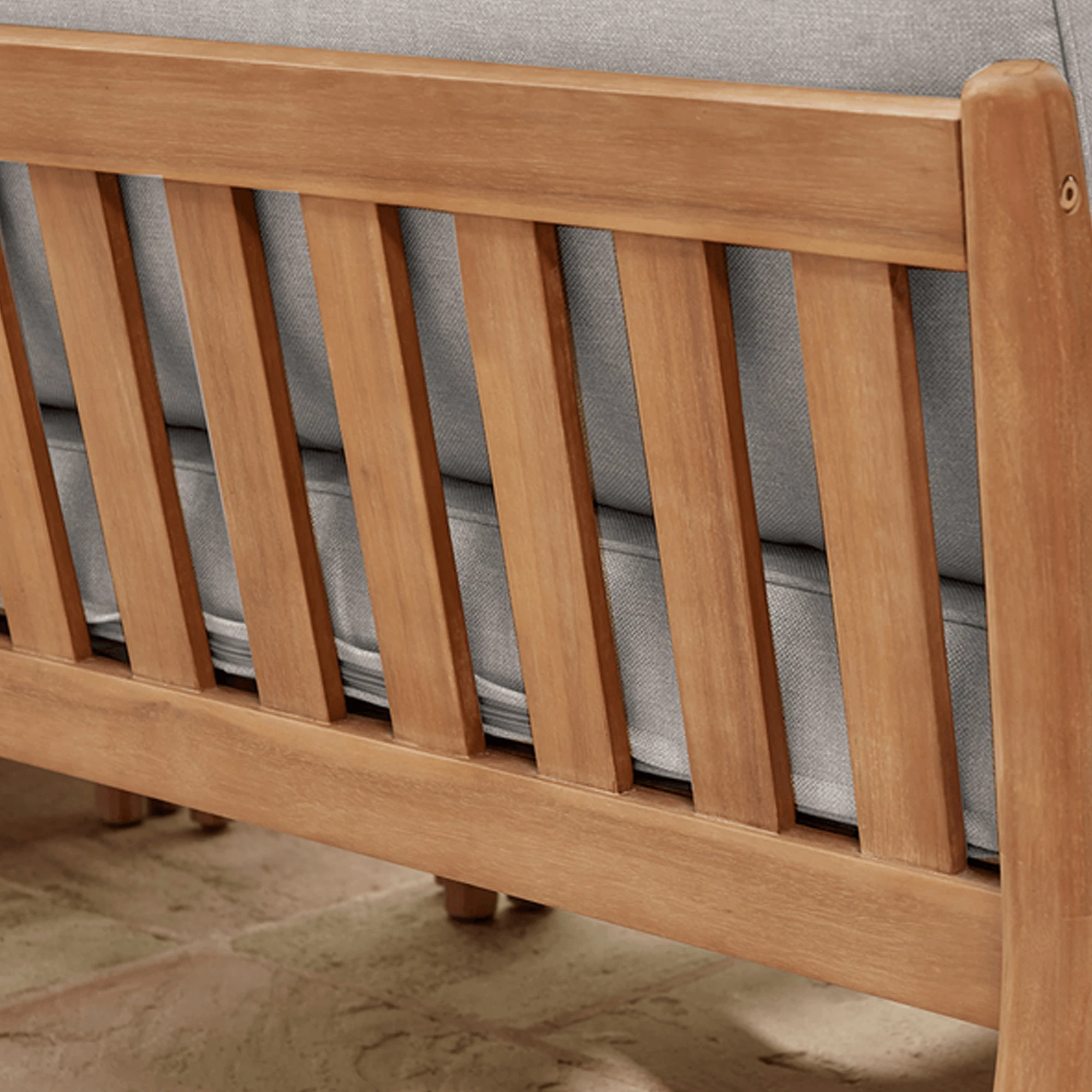 Outdoor Sun Daybed Natural Teak Wood With Cushion Best Quality - Siena