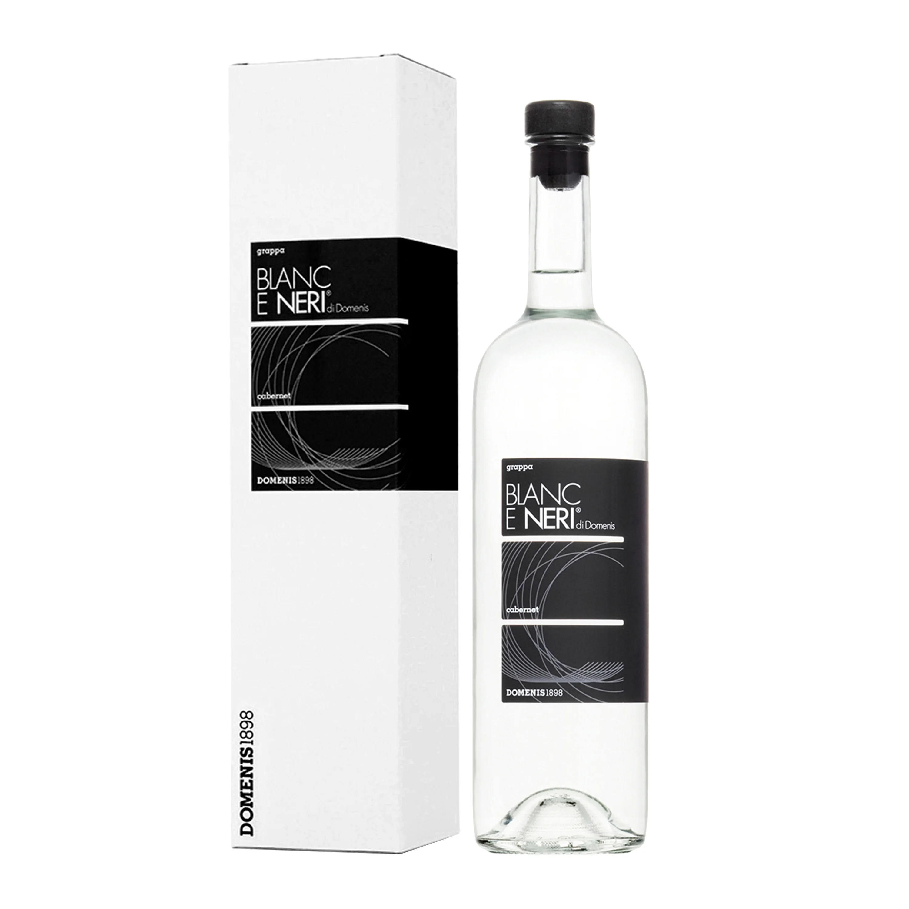 Best Seller Italian single varietal Grappa with moderate alcohol content Blanc e Neri Cabernet 70cl