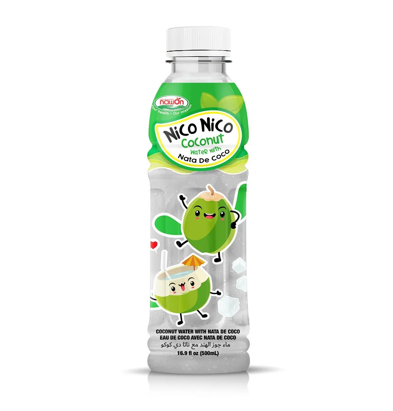 Nata de Coco Juice Drink 500ml Nico Nico Vietnamese Coconut Water Soft Drink Beverage Wholesale Fruit & Vegetable Juice Supplier