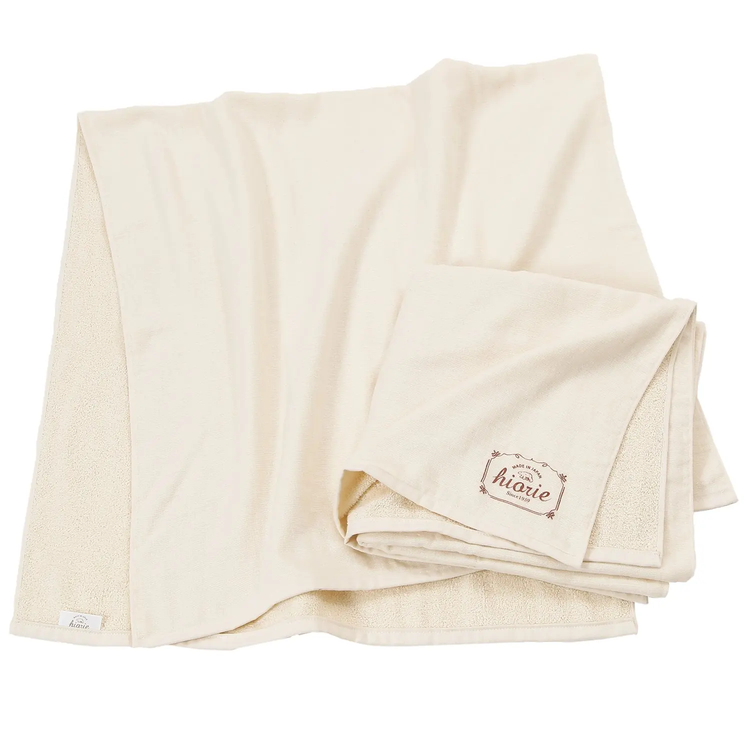 HIORIE Osaka Natural Color 100% Cotton Gauze Hand Towel 60*125cm Beige Quick Dry Washable for Kids Low MOQ Wholesale Products