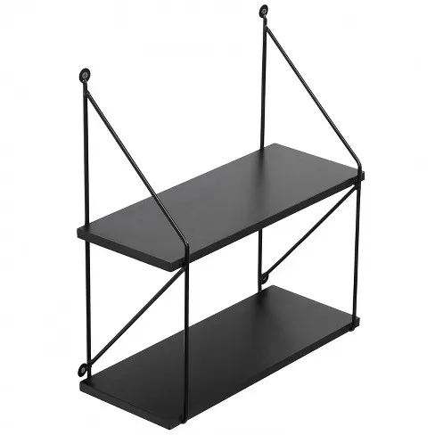 Factory Direct 4 Pieces Wood Metal Shelving Units Furniture Shelving Unit Display Storage MDF Beige Black