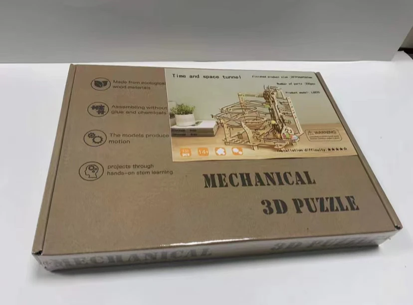 Cross-border new product 3D three-dimensional marble maze wooden puzzle toy DIY educational handmade ornaments