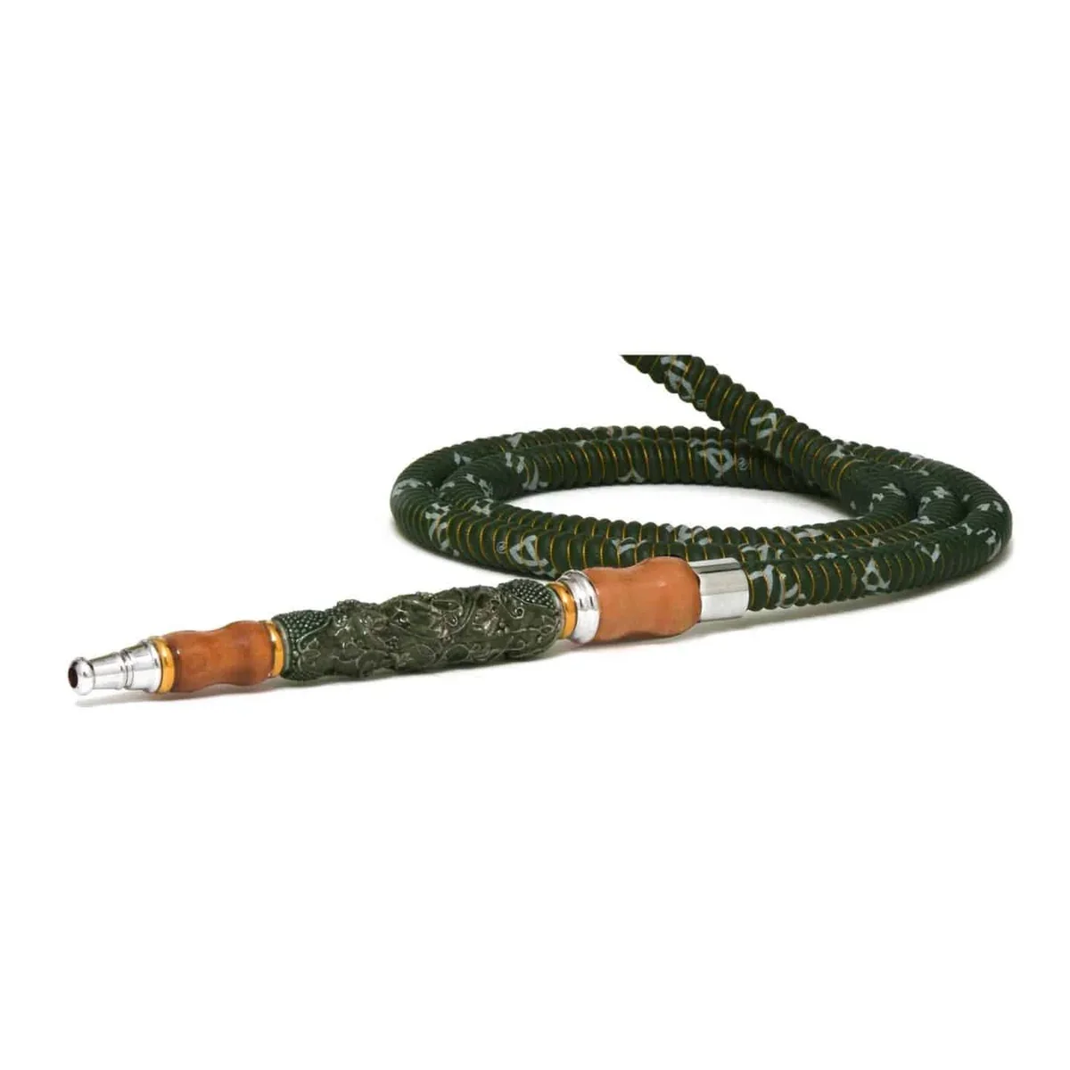 Fancy Luxury Green and Gold Decorative Glass Hookah New Design Barware for Smoking Tableware Hookahs with Single Hose