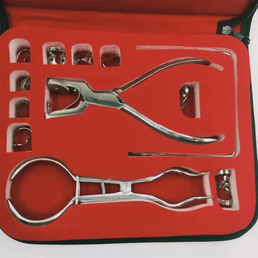 Endodontic Rubber Dam Kit With Clamps Set OF 12 Pcs And Autoclavable Stand Rack Dental Endo Orthodontic Clamps Set