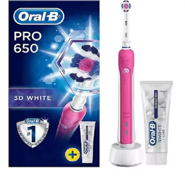 Oral B Pro 400 Vitality электрическая зубная щетка с зубной пастой (2) Насадки для щеток перезаряжаемые всех цветов (новая модель) низкая цена