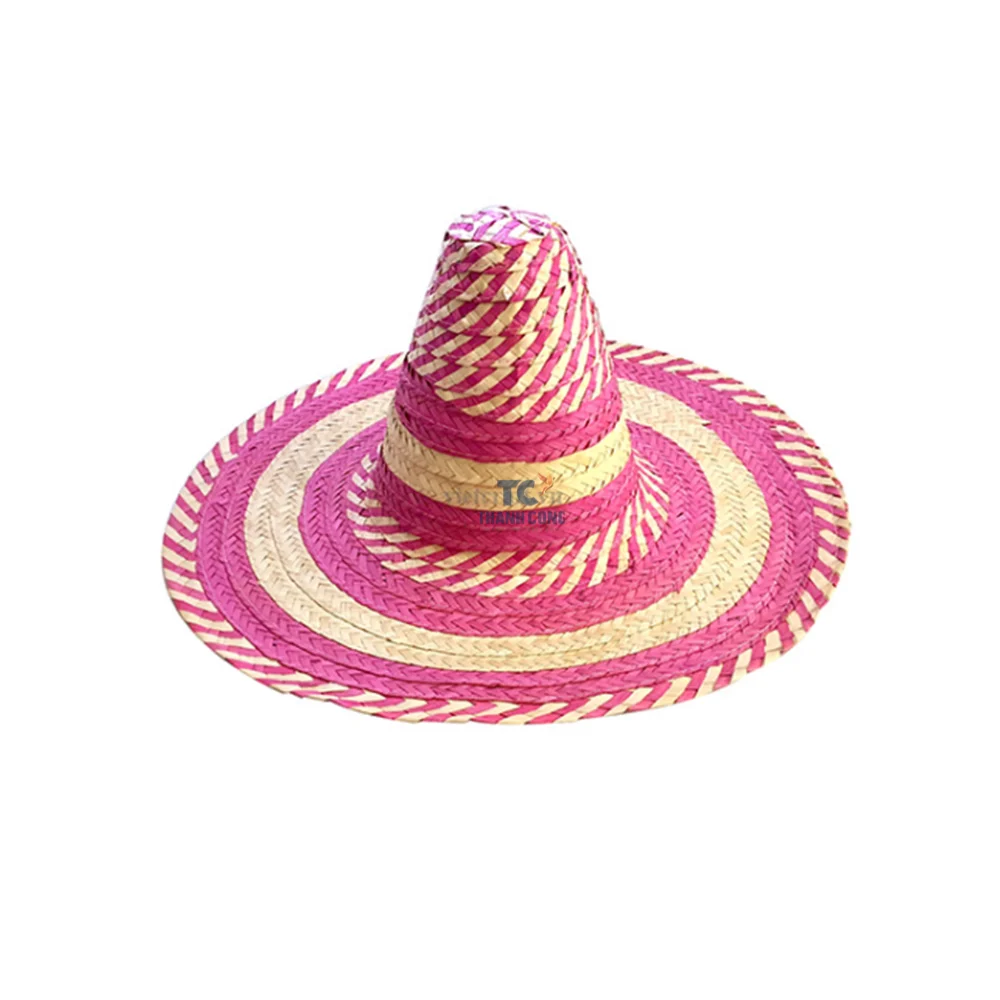 Natural Handmade Vintage Straw Hat Straw Skimmer Seagrass Water Hyacinth Craft Hats Vietnam Supplier