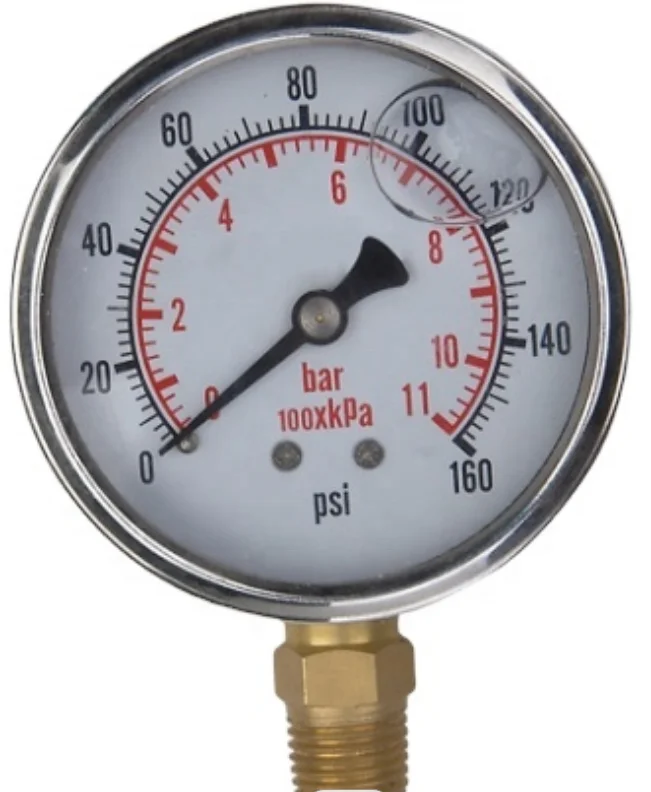 Factory direct Carbon Steel 63mm Bottom Glycerine Filling Hydraulic Water Gas Oil Pressure Gauges Manometer