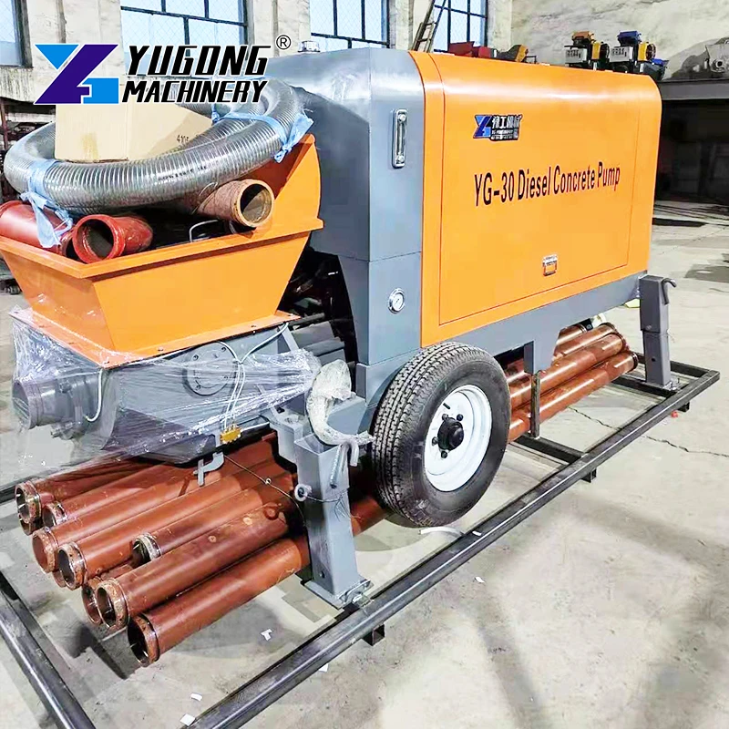 Concrete pumping machine and concrete mixer concrete mixer pump