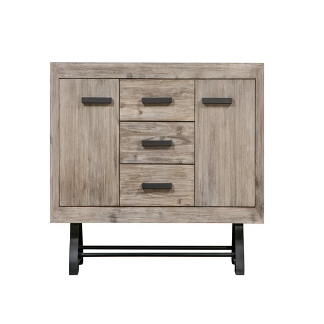 Solid Wood Large Sideboard with 2 Drawers Luxury Modern Design for Bedroom Storage Manufactured in Viet Nam