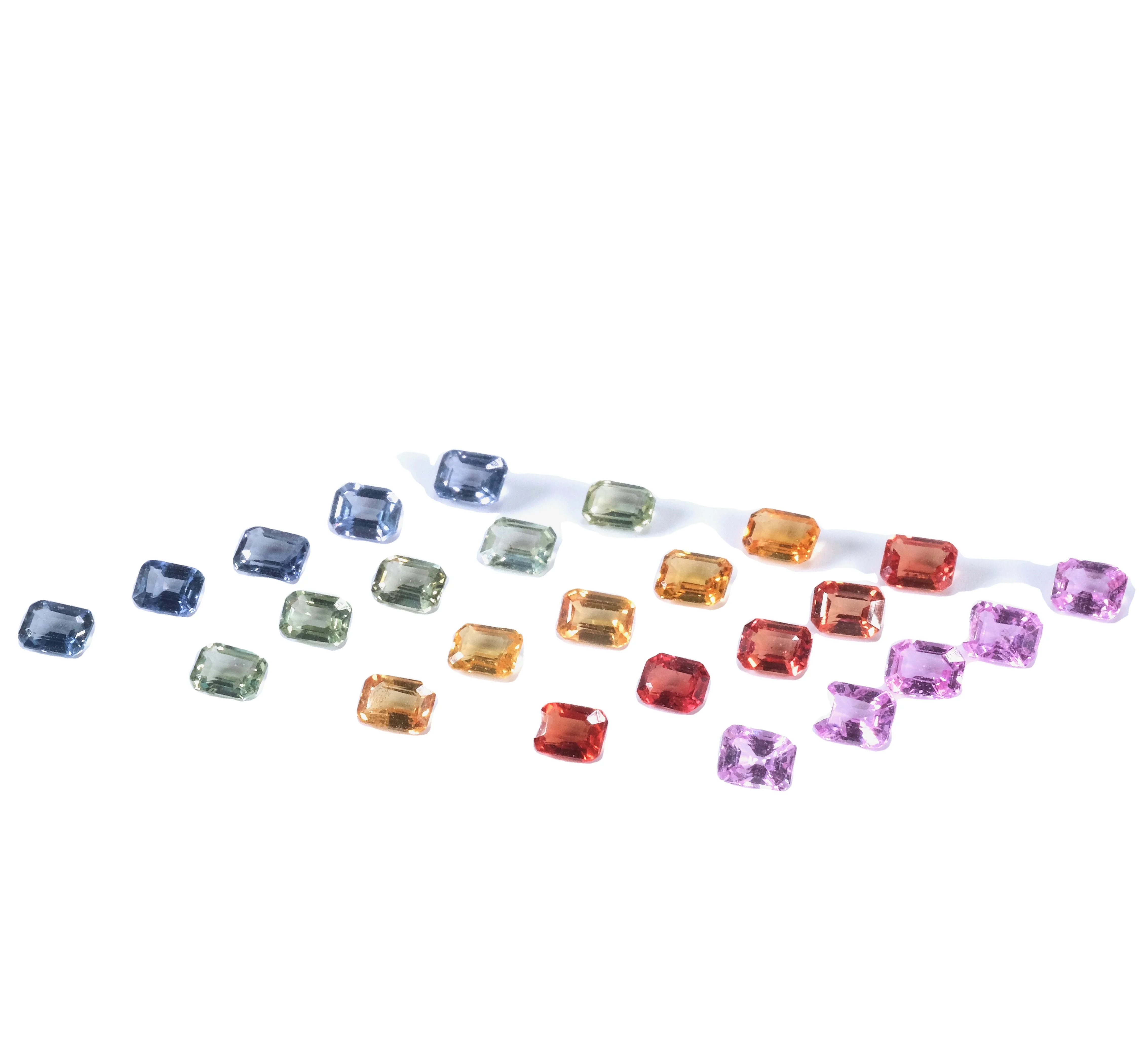 Sale 4x3mm Natural Multi Sapphire Octagon Faceted Cut Gemstone Wholesale Price Natural Good Quality Gemstone Low Price Stone