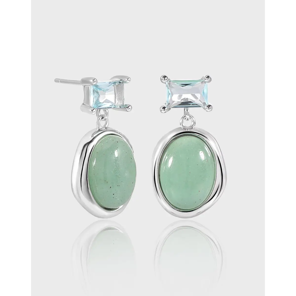 Personality Luxury S925 Sterling Silver zircon Diamond Pendant Earring for Girls Jewelry