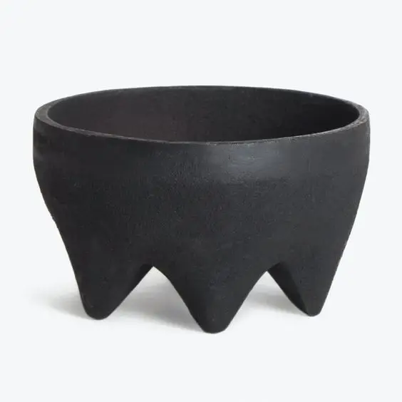Metal Casting Round Bowl For Kitchenware serveware For Home Decorative Table Top Bulk Christmas Decoration HA1091 Black Antique
