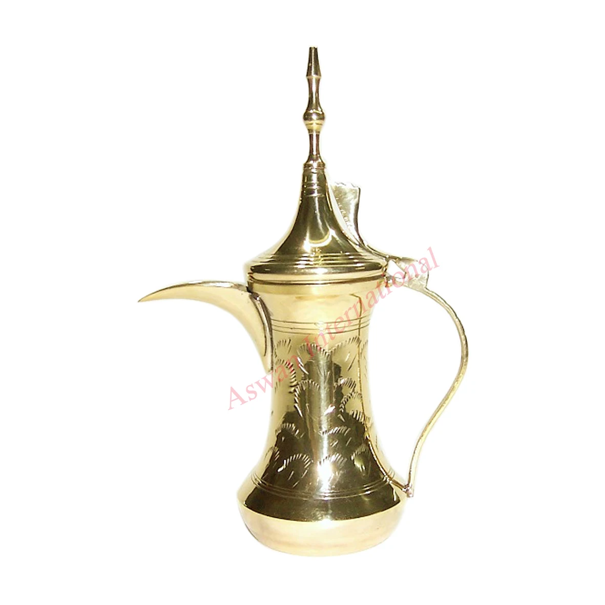 Handmade Customized Metal coffee pot stylish golden finished Tea Pots Antique Brass Arabic coffee pot in wholesale price