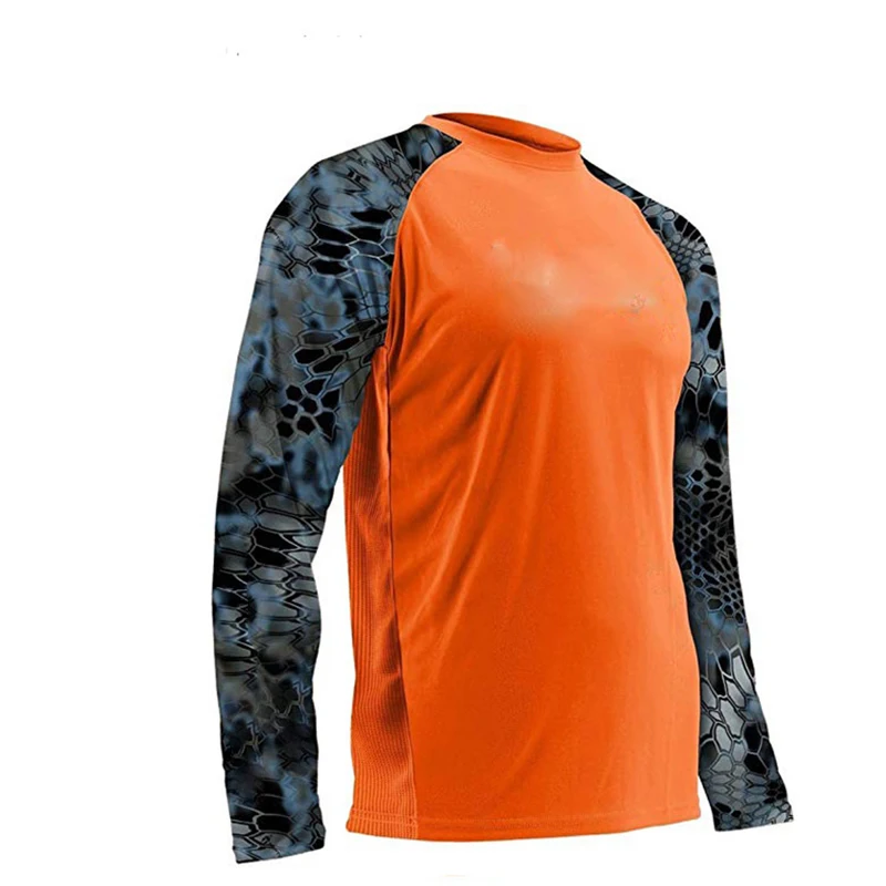 2022 New Latest Design Custom Wholesale Sublimation O-Neck Fishing Wear Jersey UV Protection Men Quick Dry Fishing Jerseys
