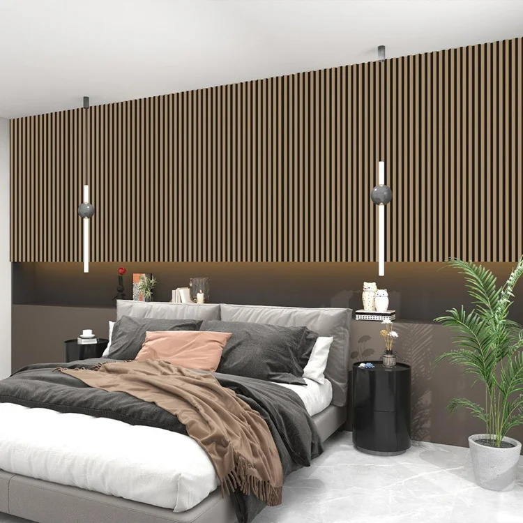 Black Gold 23mm Outdoor System Exterior Cladding Fluted Facade Groove Design Partition Wall Fence Panel In Wpc Pvc For Pergola