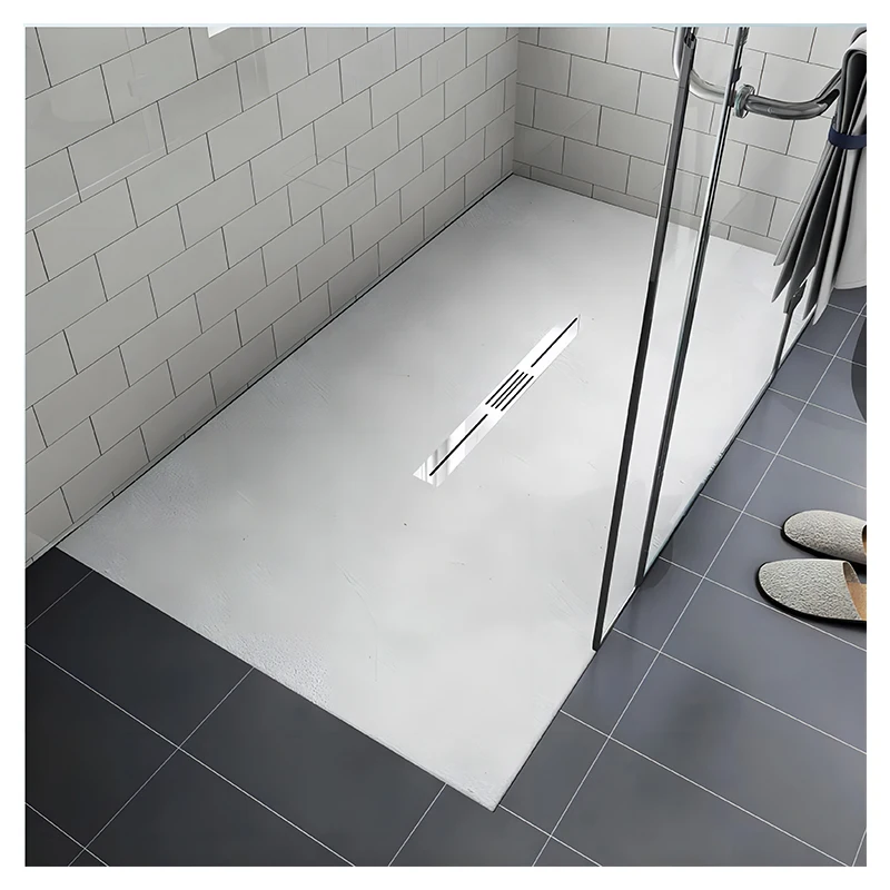 Modern SMC Walk In Shower Tray Non-Slip Textured Bathroom Shower Pan