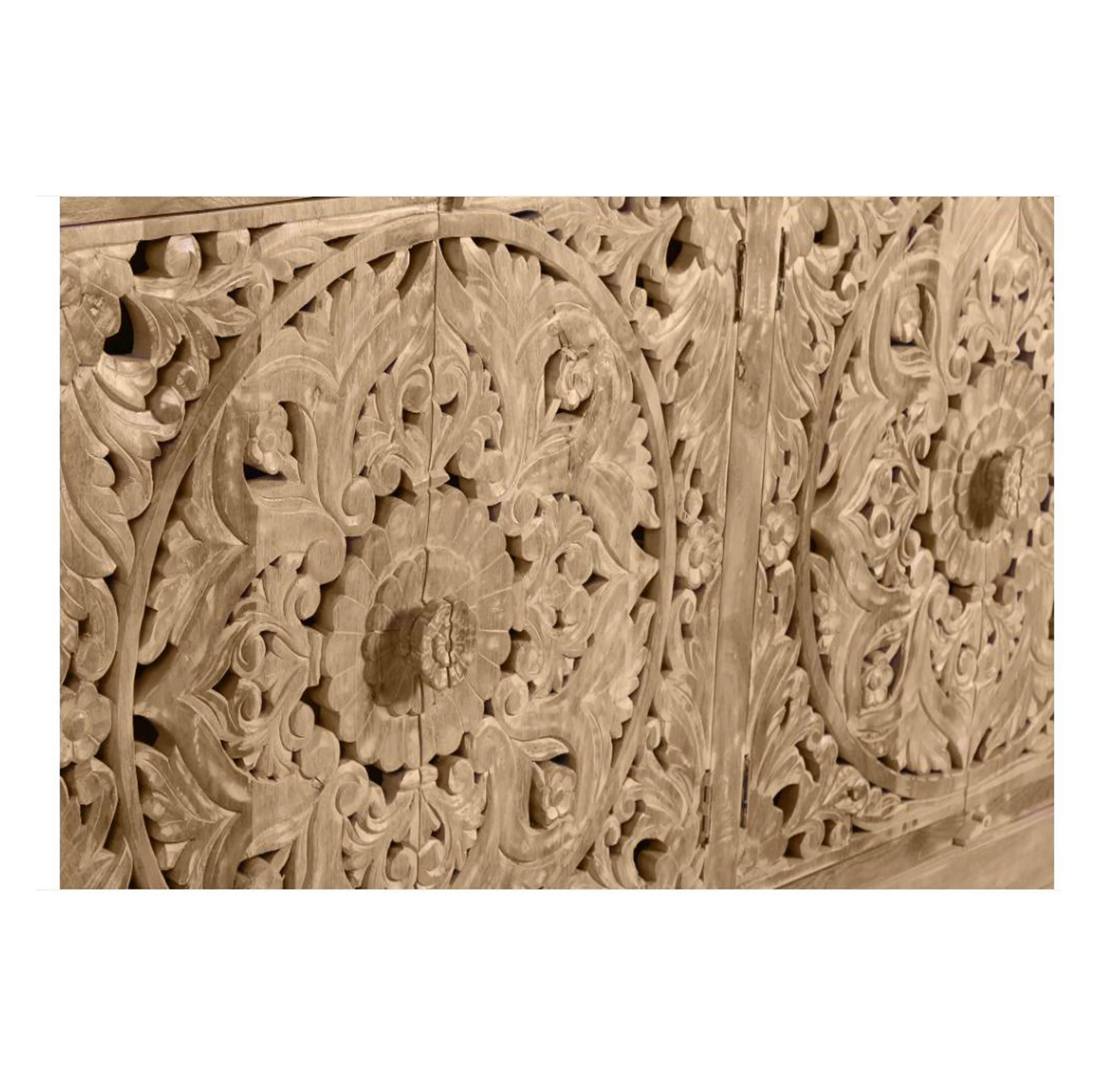 New Best Modern Design 100% Pure Solid Mango Wooden Light Natural Color Side Board ,Chest Drawer