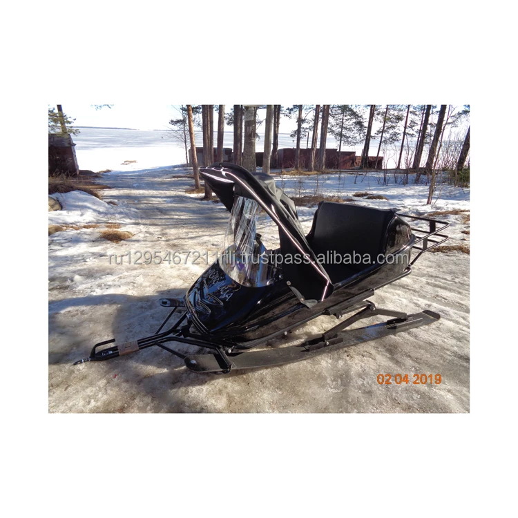 Hot sale Snow-mobile trailer passenger with framed windshield seat cushion hatch for snow and garbage removal