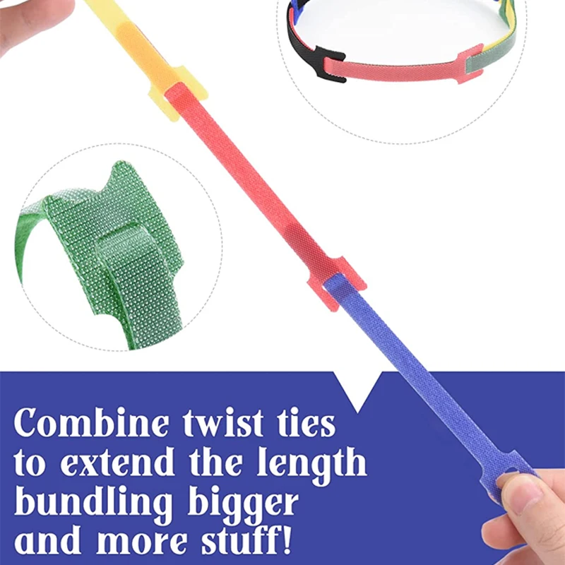 Custom Logo Flame Redantant Hook And Loop Multiple Colors Reusable Nylon Hook Loop Cable Tie