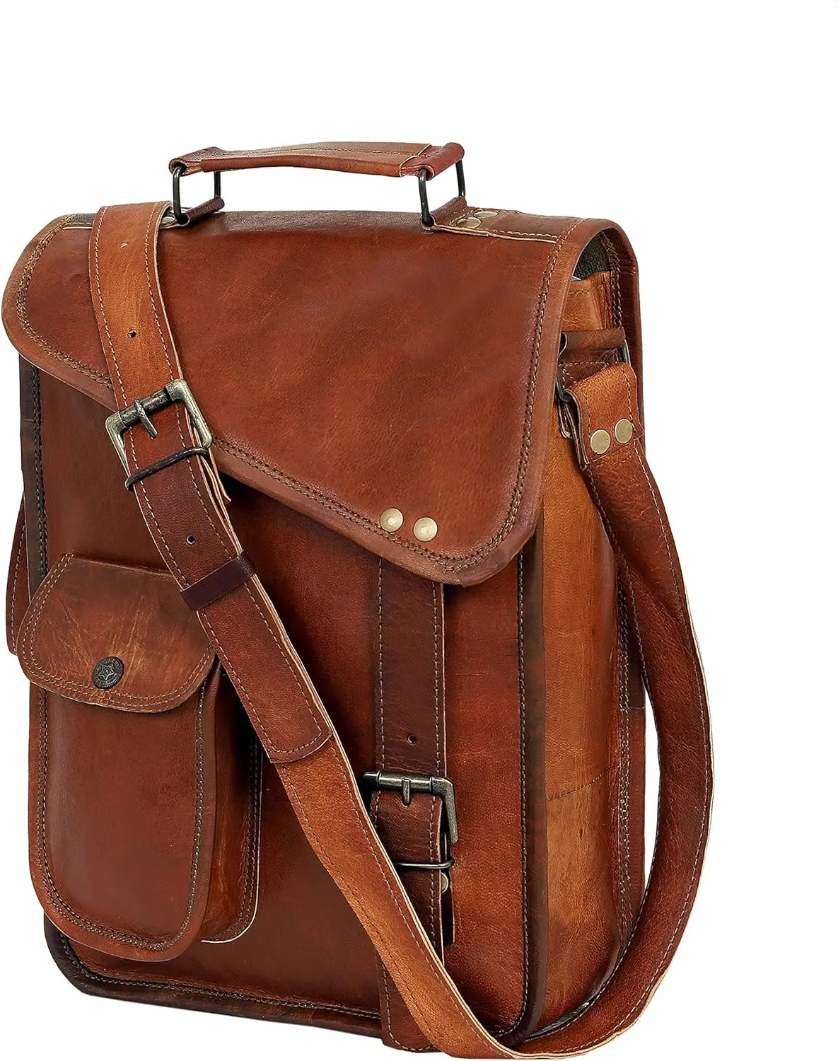 Men Genuine Leather Shoulder Bag Crossbody Purse Leather Satchel Pouch Men Side Bag Messenger Bag for Men shoulder