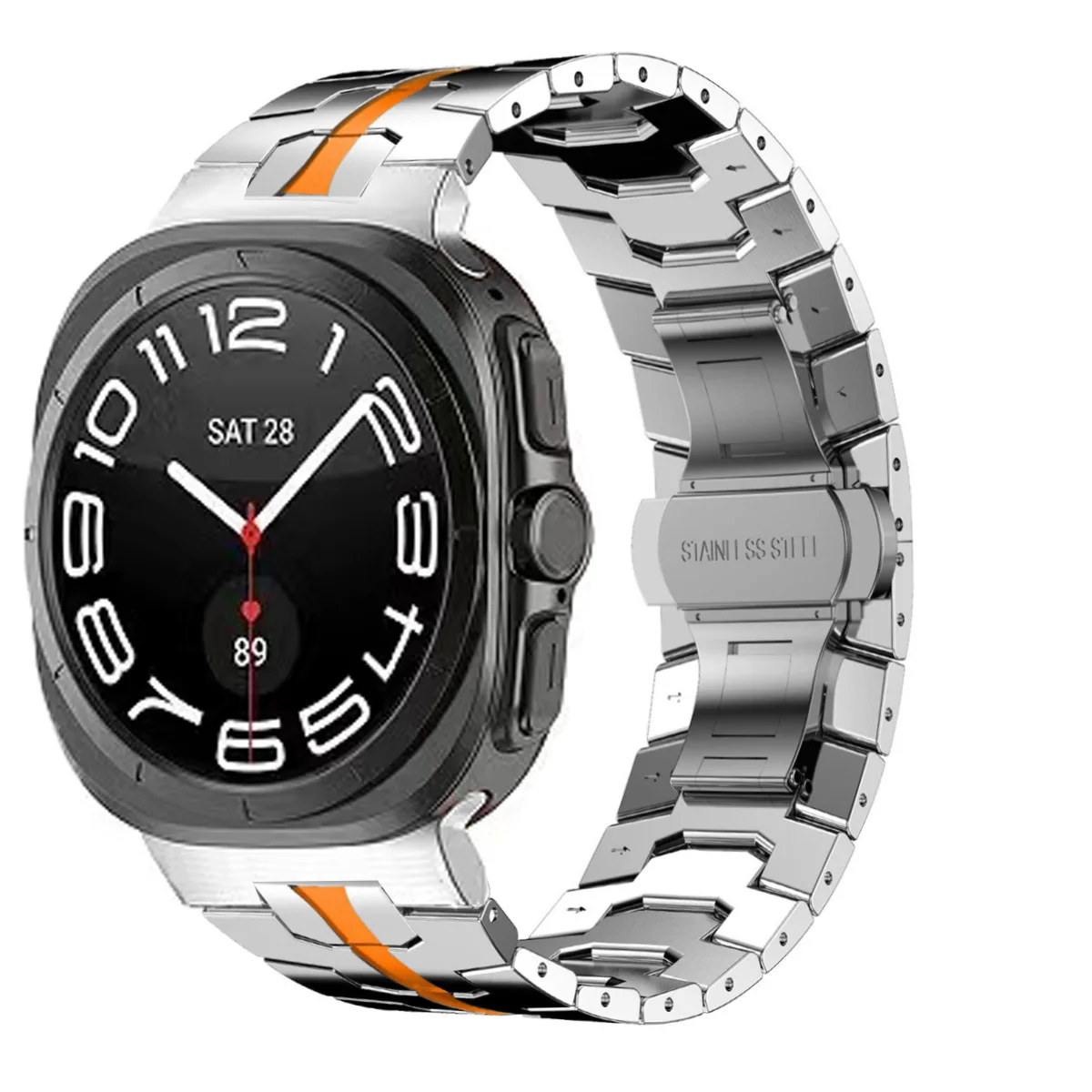 Adjustable Breathable Stainless Steel Smart Watch Band for Samsung Galaxy Watch 7 Ultra 2024 New  Design for 47mm Steel Bracelet